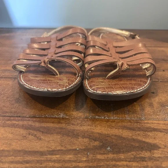 Sam Edelman Gilda Tan Gladiator Flat Sandals in Size 8.5 - Picture 3 of 7